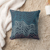 Abstrakte Wavy Lines Art Kissen (Decke)