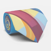 Abstrakte Wavy Lines Krawatte (Gerollt)