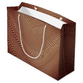 Abstrakte Wavy Strip Art Geschenktasche Große Geschenktüte (Rückseite Schrägansicht)