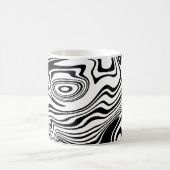 Abstrakte Wavy Strip Coffee Tasse (Mittel)