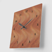 Abstrakte Wavy Striping Musterlinien 03 Quadratische Wanduhr (Winkel)