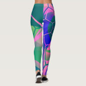 Abstrakte Webfarbgeometrie Leggings (Rückseite)