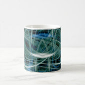 Abstrakte Wege mit grünem Licht Kaffeetasse (Mittel)