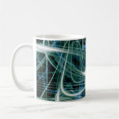 Abstrakte Wege mit grünem Licht Kaffeetasse (Links)