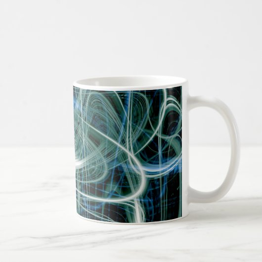 Abstrakte Wege mit grünem Licht Kaffeetasse (Rechts)
