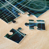 Abstrakte Wege mit grünem Licht Puzzle (Seite)