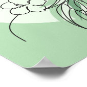 Abstrakte weibliche Linie Kunst, erdig Tones Poste Poster (Ecke)