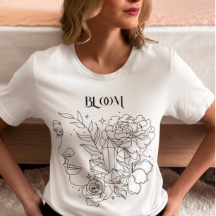 Abstrakte weibliche Linie Kunst, erdig Tones Poste T-Shirt
