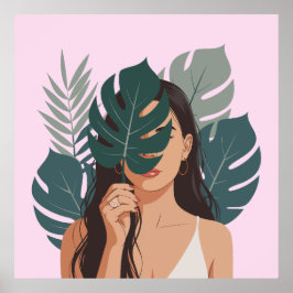 Abstrakte weibliche Printwerbung, Werteposter (Mat Poster