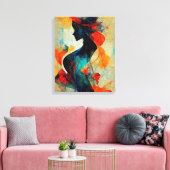 Abstrakte Weiblichkeit für eine Mauer Leinwanddruck (Insitu (Wohnzimmer))