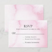 *~* Abstrakte weiche Rosa Hochzeit RSVP Beilage Karte (Vorne/Hinten)