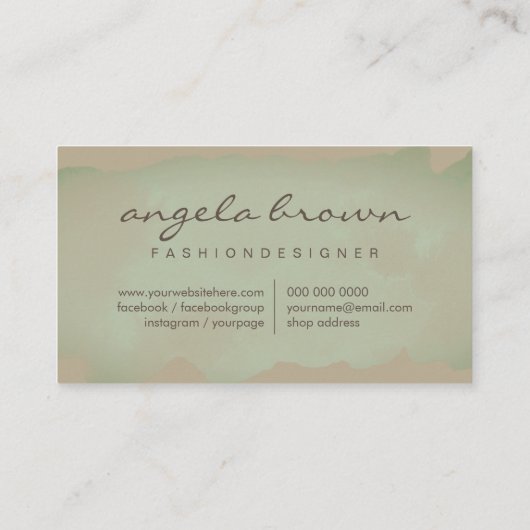 Abstrakte Weichzeichnung Visitenkarte (Rückseite)