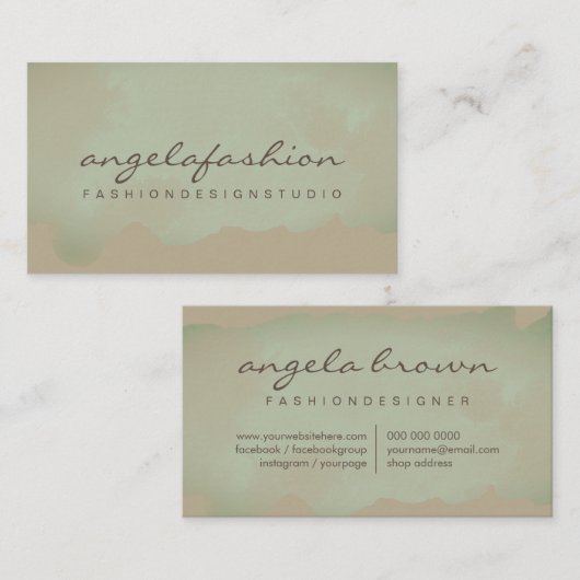 Abstrakte Weichzeichnung Visitenkarte (Vorne/Hinten)