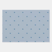 Abstrakte Weihnachten Blaue Rosa Sterne Schneefloc Geschenkpapier Set (Vorderseite 3)