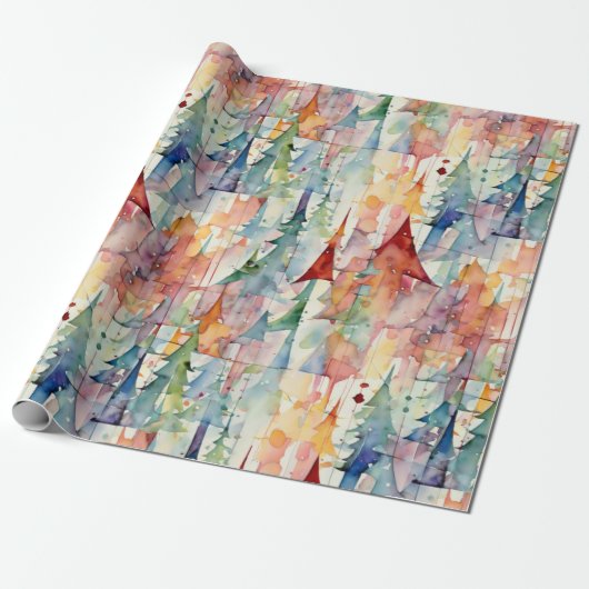 Abstrakte Weihnachten Geschenkpapier (Ungerollt)