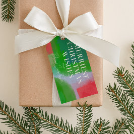 Abstrakte Weihnachten in Grün und Rot Geschenkanhänger