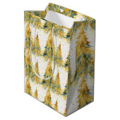 Abstrakte Weihnachten Mittlere Geschenktüte (Rückseite Schrägansicht)