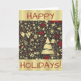 Abstrakte Weihnachts Design Grußkarte. Feiertagskarte