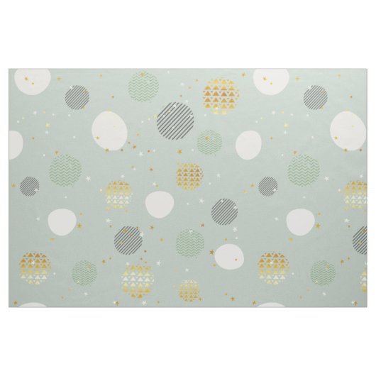Abstrakte Weihnachtsbälle Modernes Muster Stoff (Fat Quarter (45,7 x 55,9 cm))