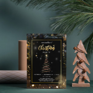 Abstrakte Weihnachtsbaum-Weihnachtseinladung Einladung