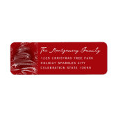 Abstrakte Weihnachtsbaum-Wirbel Weihnachtsmarken (Vorne)