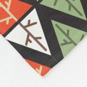 Abstrakte Weihnachtsbäume: geometrischer Feiertag Fleecedecke (Ecke)