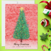 Abstrakte Weihnachtsbäume in farbigen Pixeln Karte