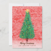Abstrakte Weihnachtsbäume in farbigen Pixeln Karte (Vorderseite)
