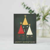 Abstrakte Weihnachtsbäume Postkarte (Stehend Vorderseite)