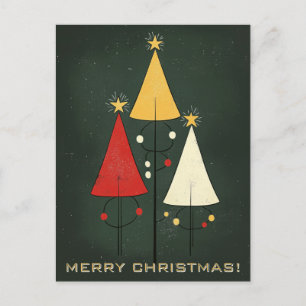 Abstrakte Weihnachtsbäume Postkarte
