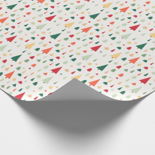 Abstrakte Weihnachtsbäume skandinavisches Muster Geschenkpapier (Ecke)