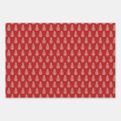 Abstrakte Weihnachtsbaumen auf Rot und Grün Geschenkpapier Set (Vorderseite 3)