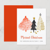 Abstrakte Weihnachtsbaumen Budget-Weihnachtskarte (Vorne/Hinten)