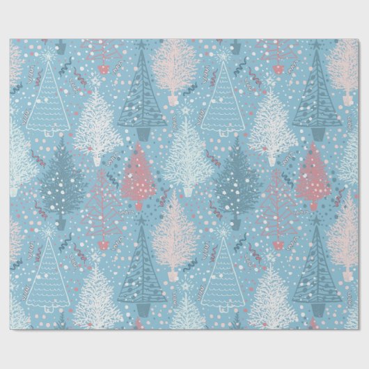 Abstrakte Weihnachtsbaumen Muster 2 Geschenkpapier (Flach)