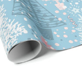 Abstrakte Weihnachtsbaumen Muster 2 Geschenkpapier (Rolleneckpunkt)