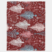 Abstrakte Weihnachtsbaumen Muster 3 Fleece Blanket (Vorderseite)
