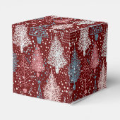 Abstrakte Weihnachtsbaumen Muster 3 Geschenkschachtel (Rückseite)