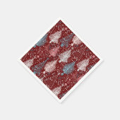 Abstrakte Weihnachtsbaumen Muster 3 Serviette (Ecke)