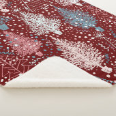 Abstrakte Weihnachtsbaumen Muster 3 Sherpadecke (3/4)