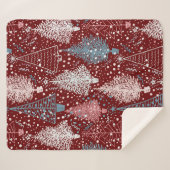 Abstrakte Weihnachtsbaumen Muster 3 Sherpadecke (Vorderseite (Horizontal))