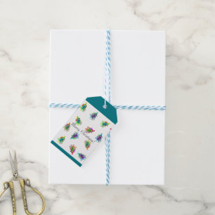 Abstrakte Weihnachtsbaummarke. Geschenkanhänger