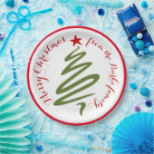 Abstrakte Weihnachtsbaumplatte Pappteller (Party)