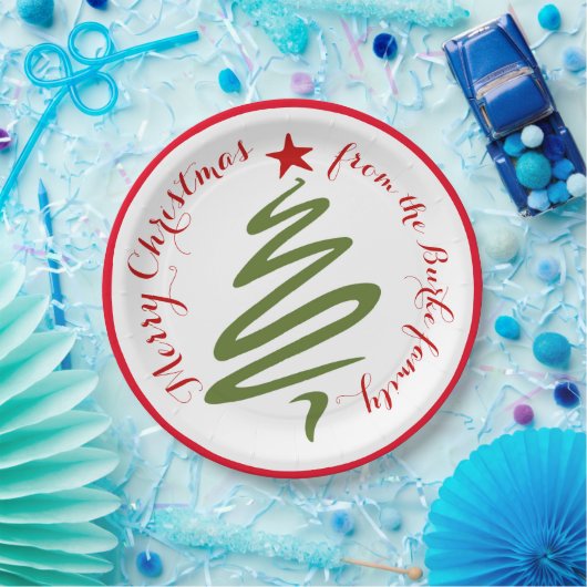 Abstrakte Weihnachtsbaumplatte Pappteller (Party)