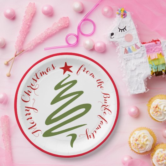 Abstrakte Weihnachtsbaumplatte Pappteller (Party)