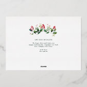 abstrakte Weihnachtsbotanicals-Foto Folien Feiertagskarte (Rückseite)