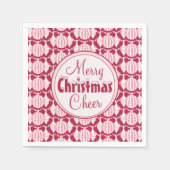 Abstrakte Weihnachtsbrillen, rot und weiß, mit Sch Serviette (Vorderseite)