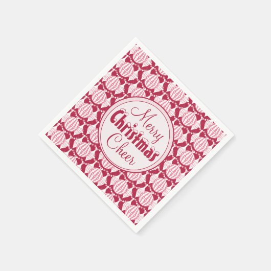 Abstrakte Weihnachtsbrillen, rot und weiß, mit Sch Serviette (Ecke)