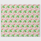 Abstrakte Weihnachtsdesigns in Rot, Grün und Weiß Geschenkpapier (Flach)