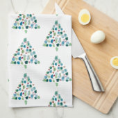 Abstrakte Weihnachtsfarbe Geschirrtuch (Viertel Falte)