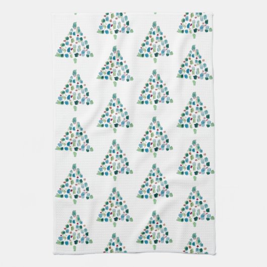 Abstrakte Weihnachtsfarbe Geschirrtuch (Vertikal)